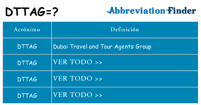 ¿Qué quiere decir dttag