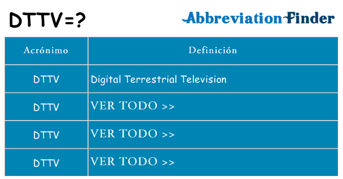 ¿Qué quiere decir dttv