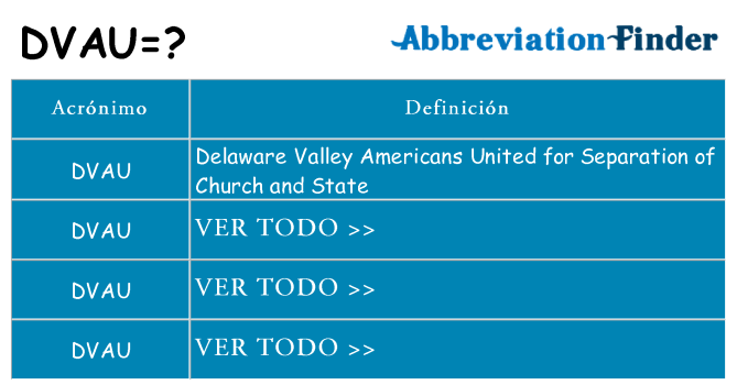¿Qué quiere decir dvau