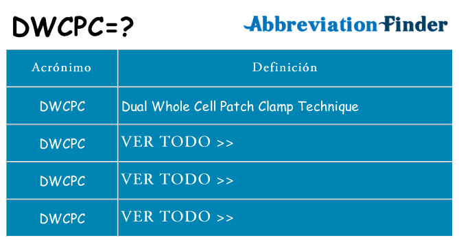 ¿Qué quiere decir dwcpc