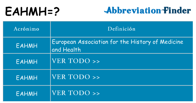 ¿Qué quiere decir eahmh