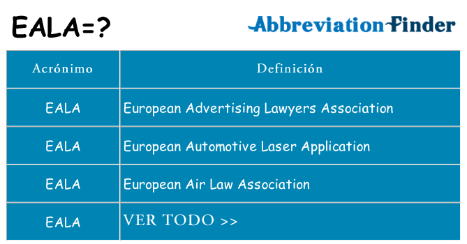 ¿Qué quiere decir eala
