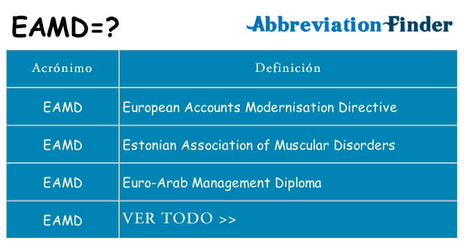 ¿Qué quiere decir eamd