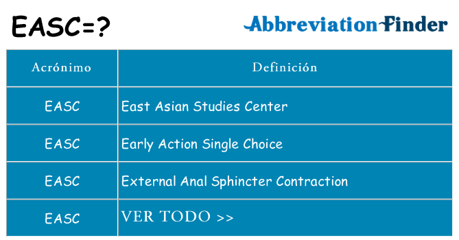 ¿Qué quiere decir easc