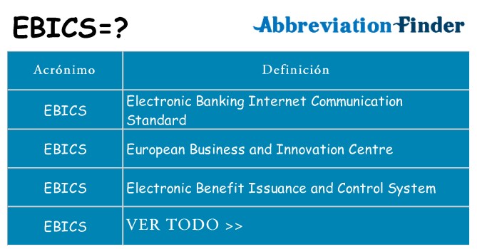 ¿Qué quiere decir ebics