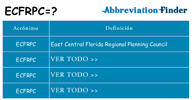 ¿Qué quiere decir ecfrpc