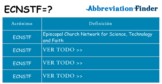 ¿Qué quiere decir ecnstf