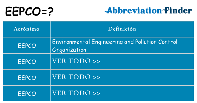 ¿Qué quiere decir eepco