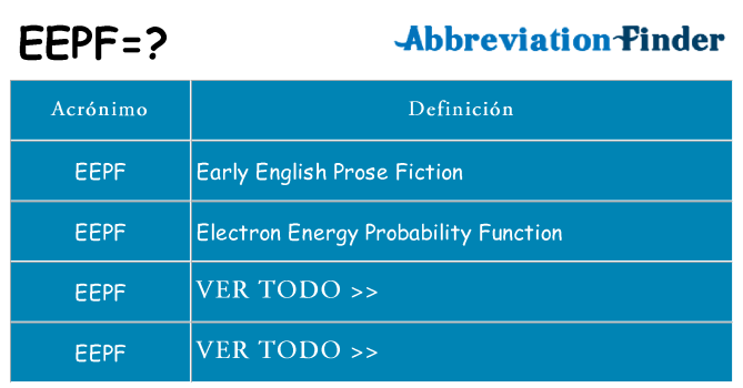 ¿Qué quiere decir eepf