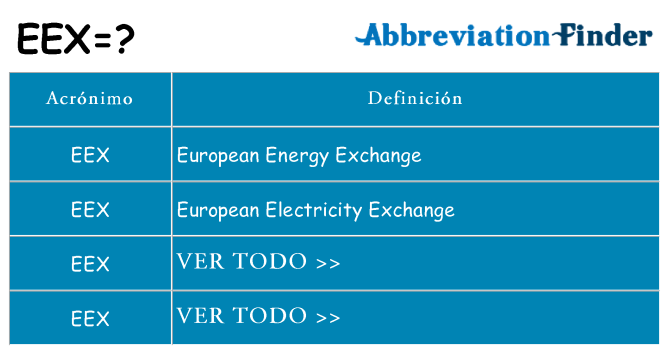 ¿Qué quiere decir eex