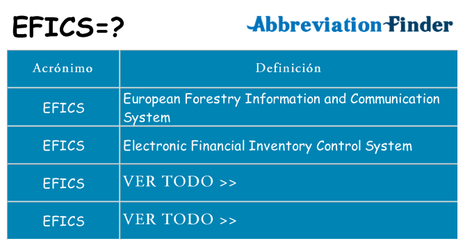 ¿Qué quiere decir efics