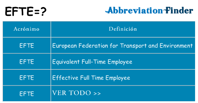 ¿Qué quiere decir efte