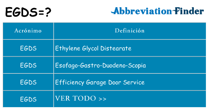 ¿Qué quiere decir egds