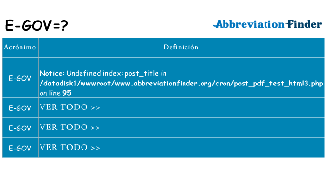 ¿Qué quiere decir e-gov