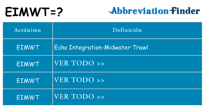 ¿Qué quiere decir eimwt