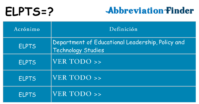 ¿Qué quiere decir elpts