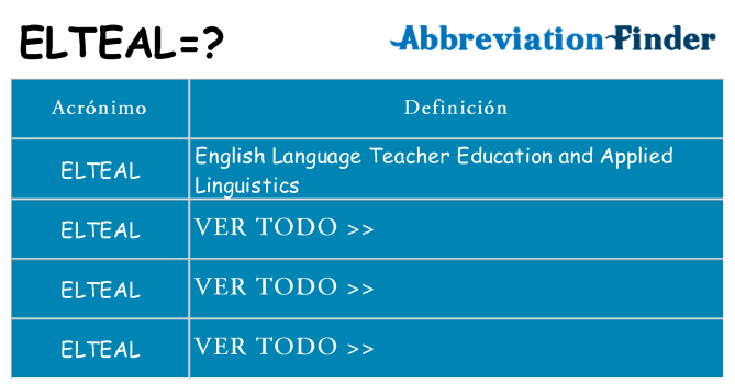 ¿Qué quiere decir elteal