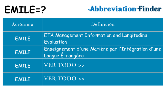 ¿Qué quiere decir emile