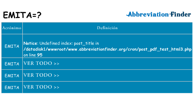 ¿Qué quiere decir emita