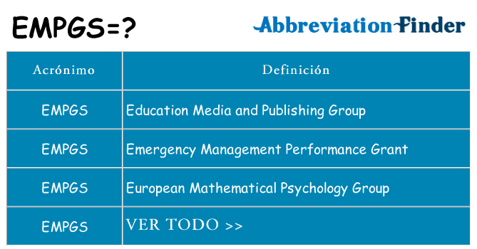 ¿Qué quiere decir empgs