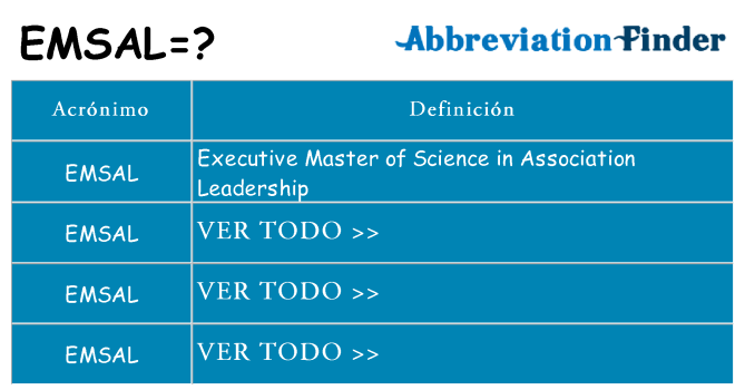 ¿Qué quiere decir emsal