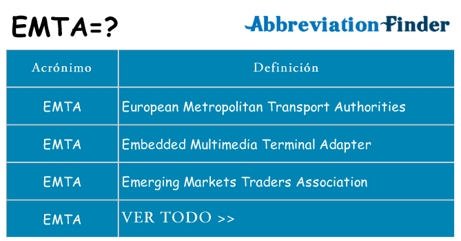 ¿Qué quiere decir emta