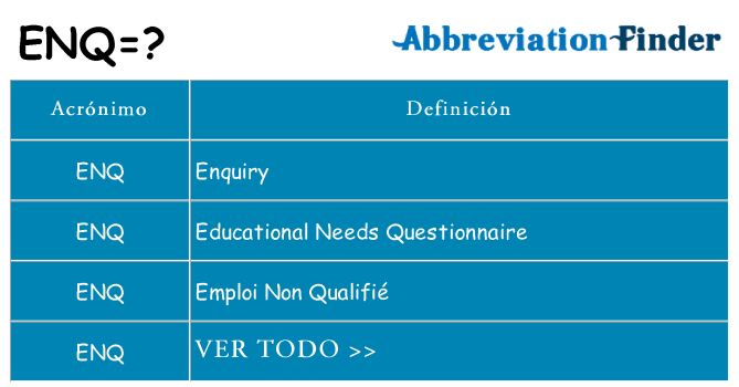 ¿Qué quiere decir enq