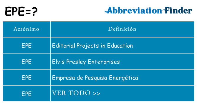 ¿Qué quiere decir epe
