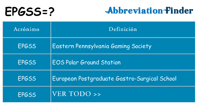 ¿Qué quiere decir epgss