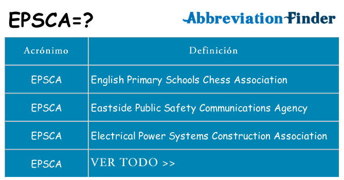 ¿Qué quiere decir epsca