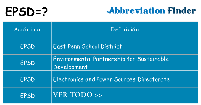 ¿Qué quiere decir epsd