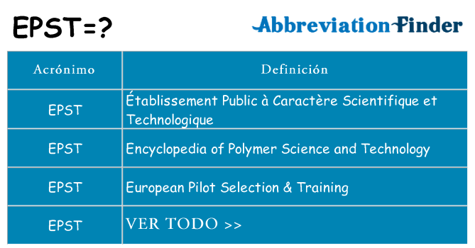 ¿Qué quiere decir epst