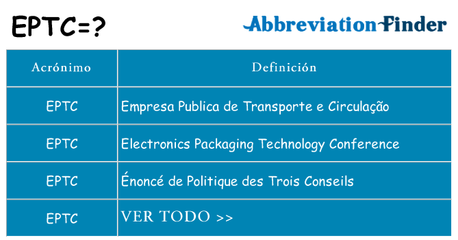 ¿Qué quiere decir eptc