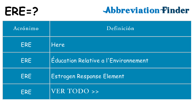 ¿Qué quiere decir ere
