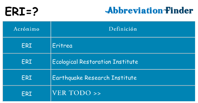 ¿Qué quiere decir eri