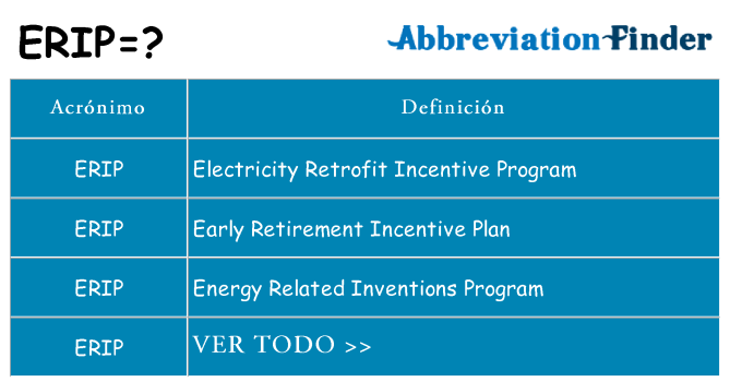 ¿Qué quiere decir erip