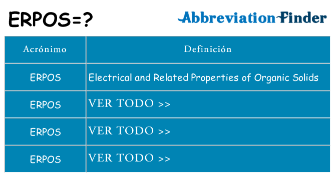 ¿Qué quiere decir erpos