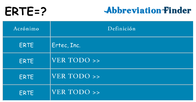 ¿Qué quiere decir erte