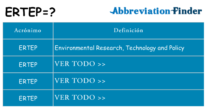 ¿Qué quiere decir ertep