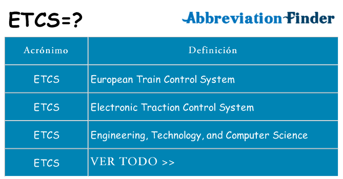 ¿Qué quiere decir etcs