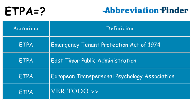 ¿Qué quiere decir etpa