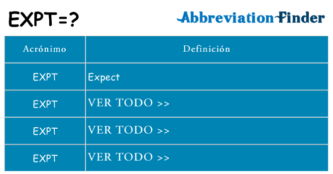 ¿Qué quiere decir expt