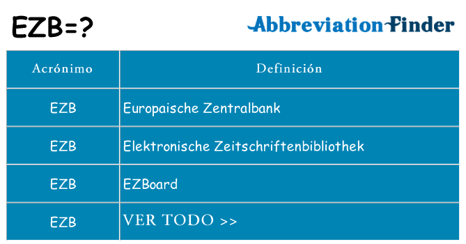 ¿Qué quiere decir ezb