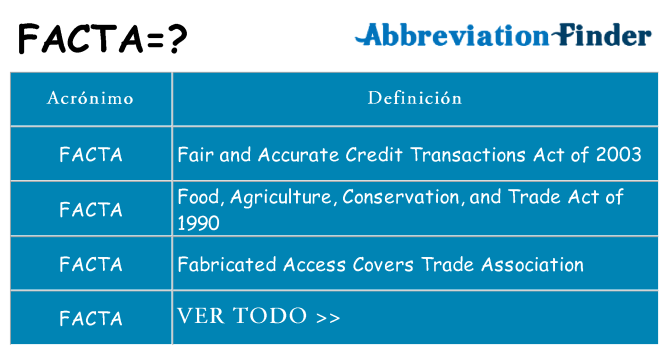 ¿Qué quiere decir facta