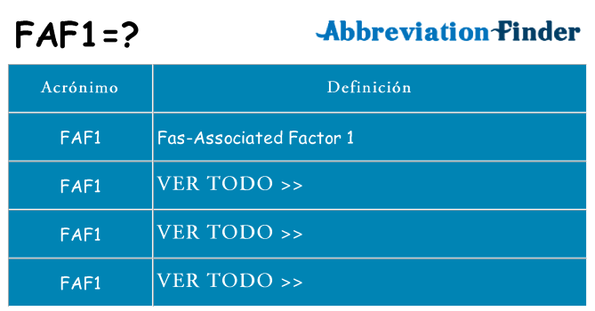 ¿Qué quiere decir faf1