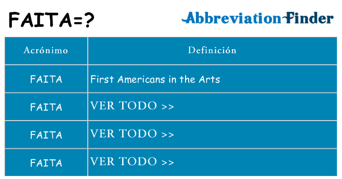 ¿Qué quiere decir faita