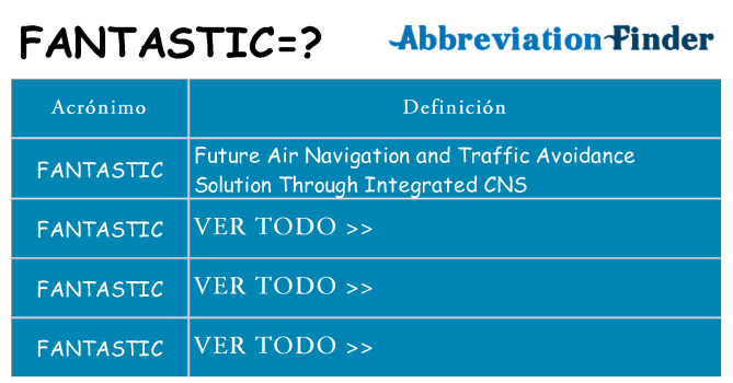 ¿Qué quiere decir fantastic