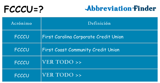¿Qué quiere decir fcccu