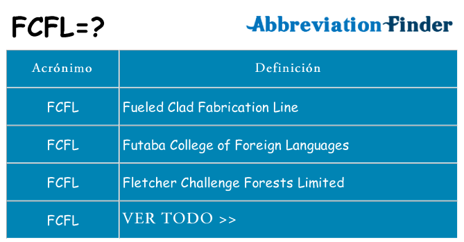 ¿Qué quiere decir fcfl