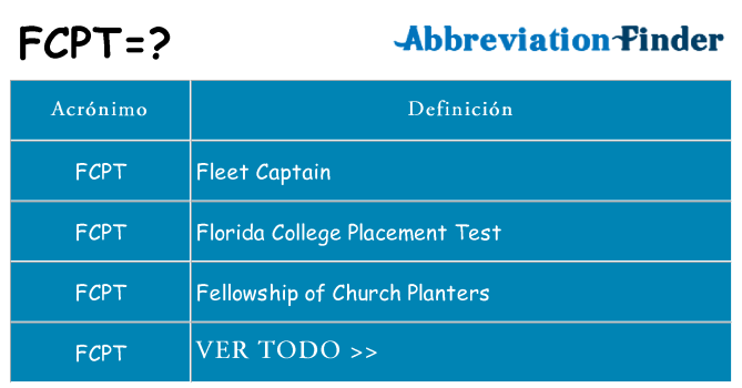 ¿Qué quiere decir fcpt